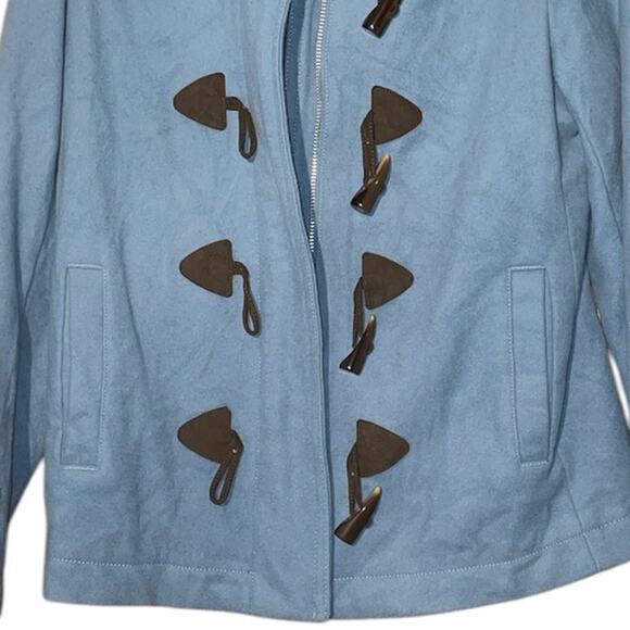 Gap Teal Zip n Toggle Y2K Pea Coat size Medium - Picture 3 of 10